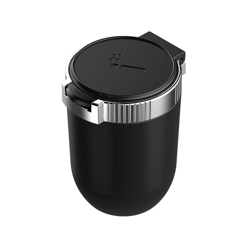 Portable Car Ashtray With Lid Cigarette Cylinder Smokeless Cup Holder LED Light