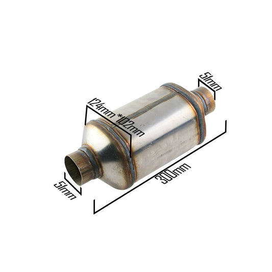 300mm Universal 2in 2'' Inlet/outlet Euro 3 Catalysis Converter Front Exhaust