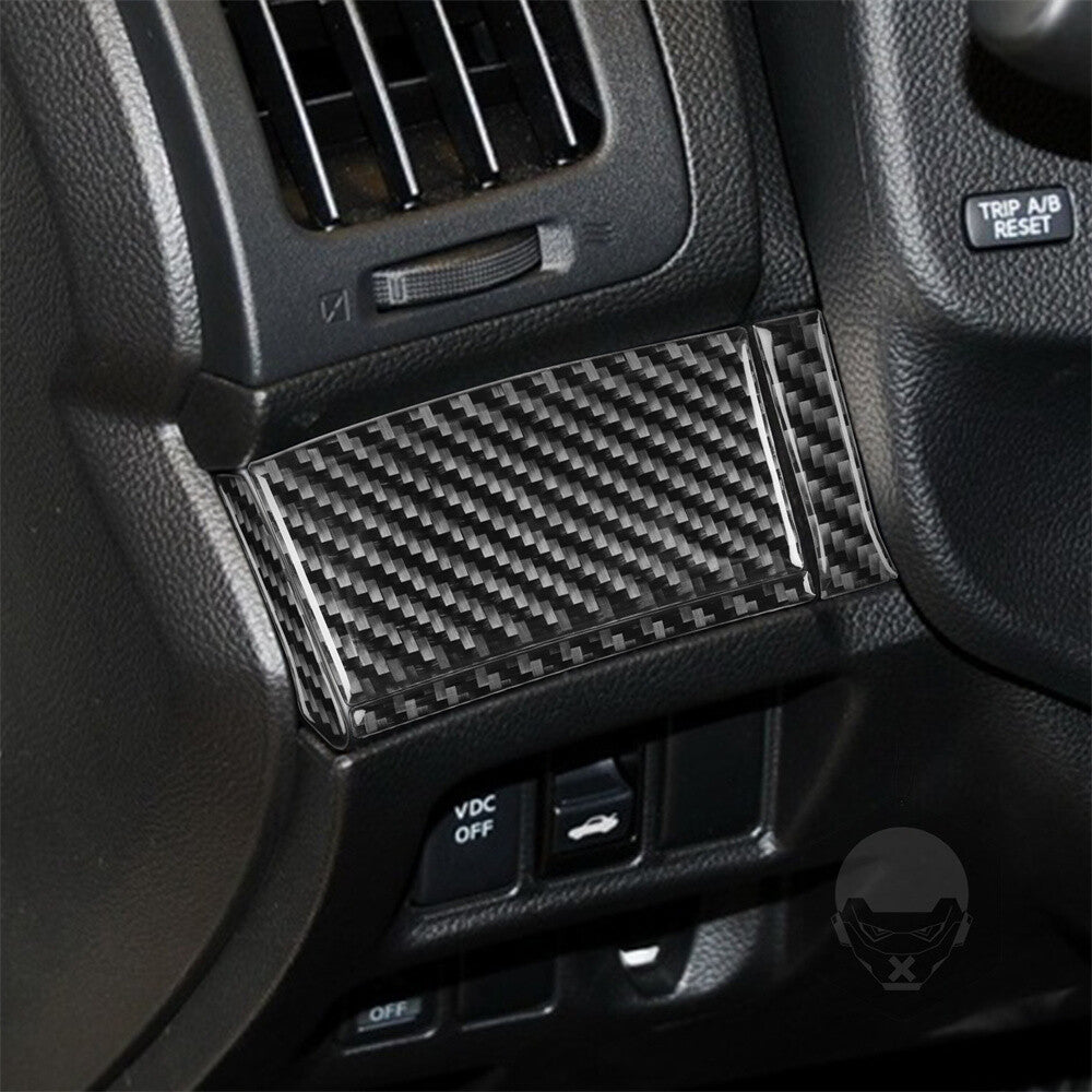 Carbon Fiber Steering Wheel Button Left Side Panel Trim for Infiniti G37 2010-13