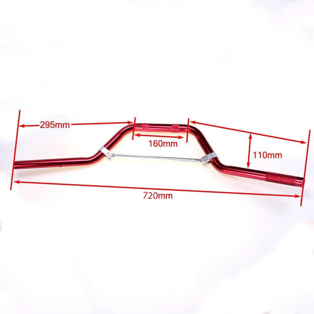 Red 22mm 7/8 inch handlebars suitable for Taodao 70cc 110cc Dirt Pit bikes CRF50 KX65 motocross bikes.