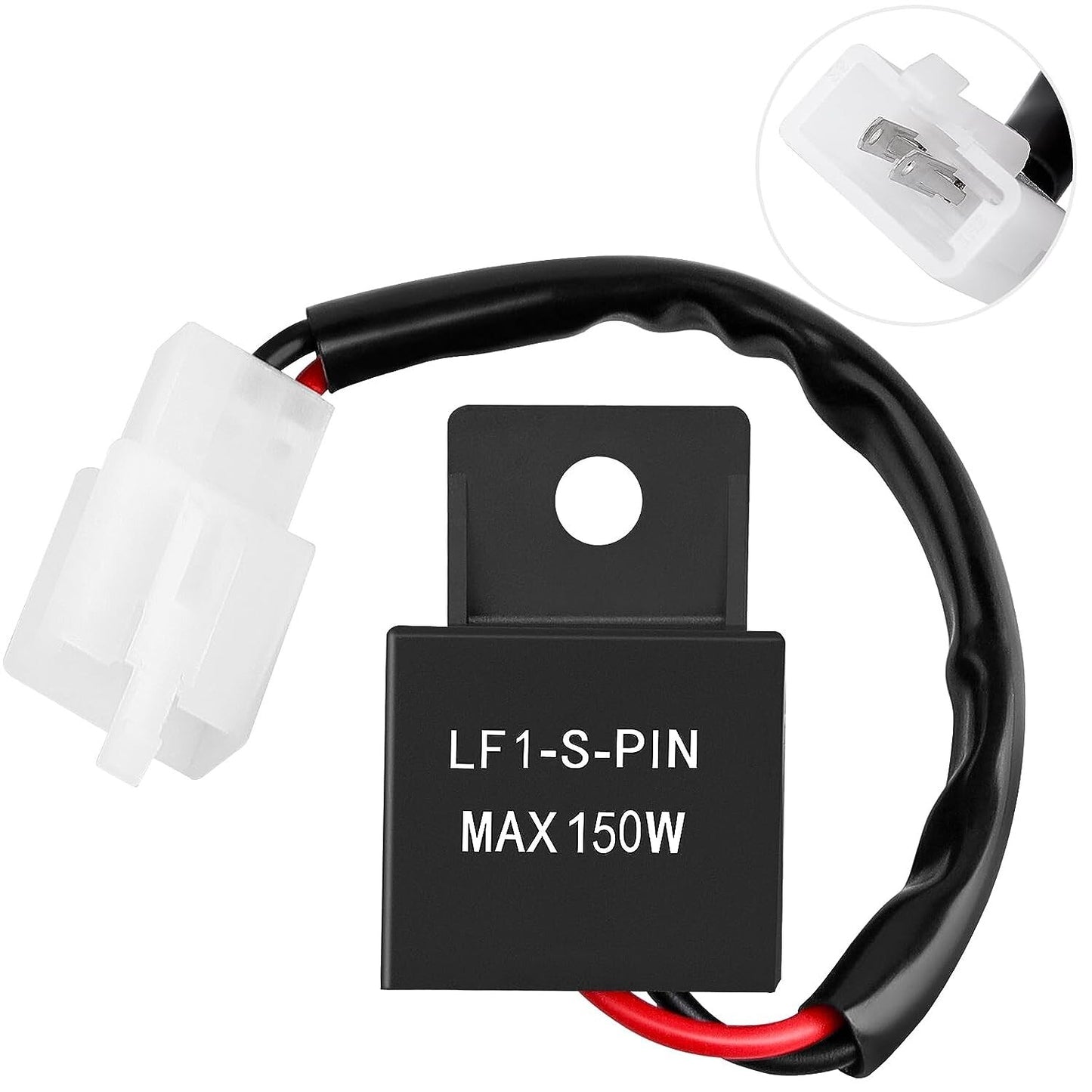 2-Pin Electronic LED Flasher Turn Signal Bulbs Hyper Flash Adjustable Flash Rate