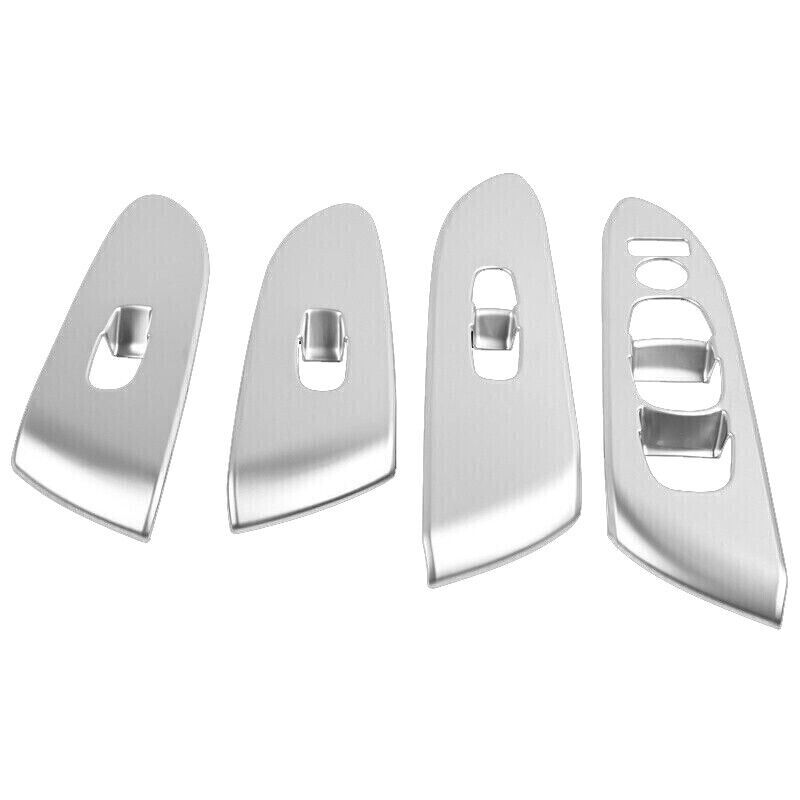 Glass Window Lifting Lock Panel Trim Fit for Nissan Murano 2015-21 Silver Matte