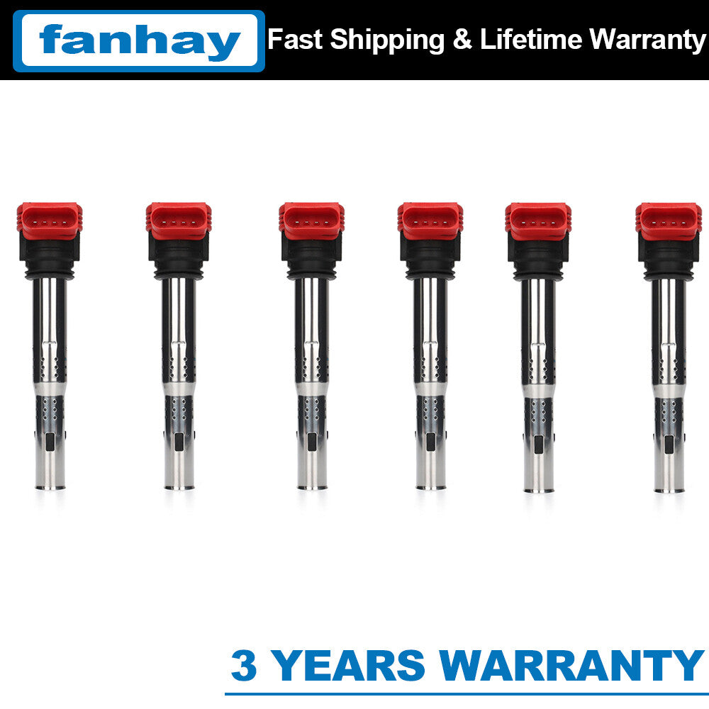 6Pcs Ignition Coil Pack 06E905115D for AUDI for A4 for A5 for A6 A7 for A8 Q5 Q7 R8 S4 S5 S6 S8