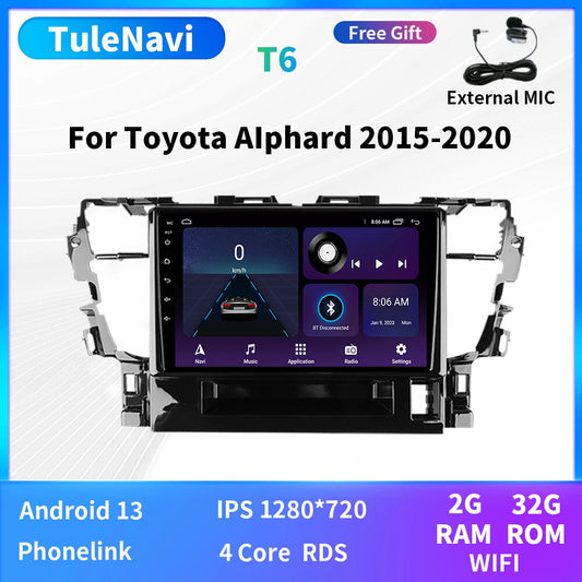 Android for Toyota Alphard 30 Vellfire Car Player GPS Bluetooth Radio Carplay