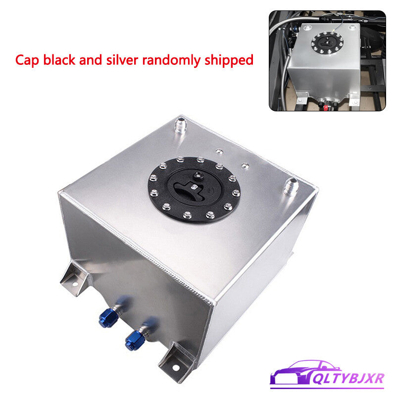 5-Gallon Polish Plastic Cap Racing Drift Street Fuel Cell Gas Tank Silver