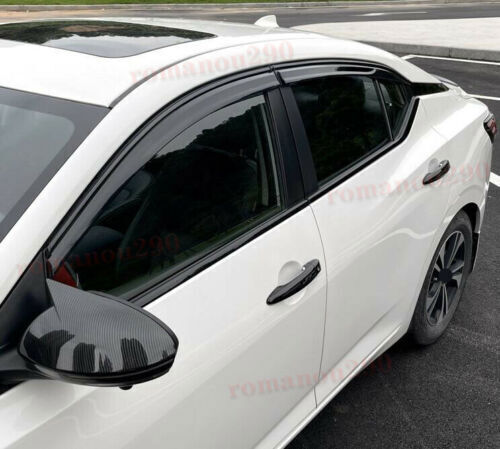 for Nissan Sentra 20-2023 Black Window Visor Vent Shade Sun Rain Deflector Guard