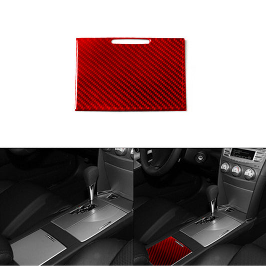 Red Carbon Fiber Storage Door Panel Cover Trim for Toyota for Camry 2007-2009