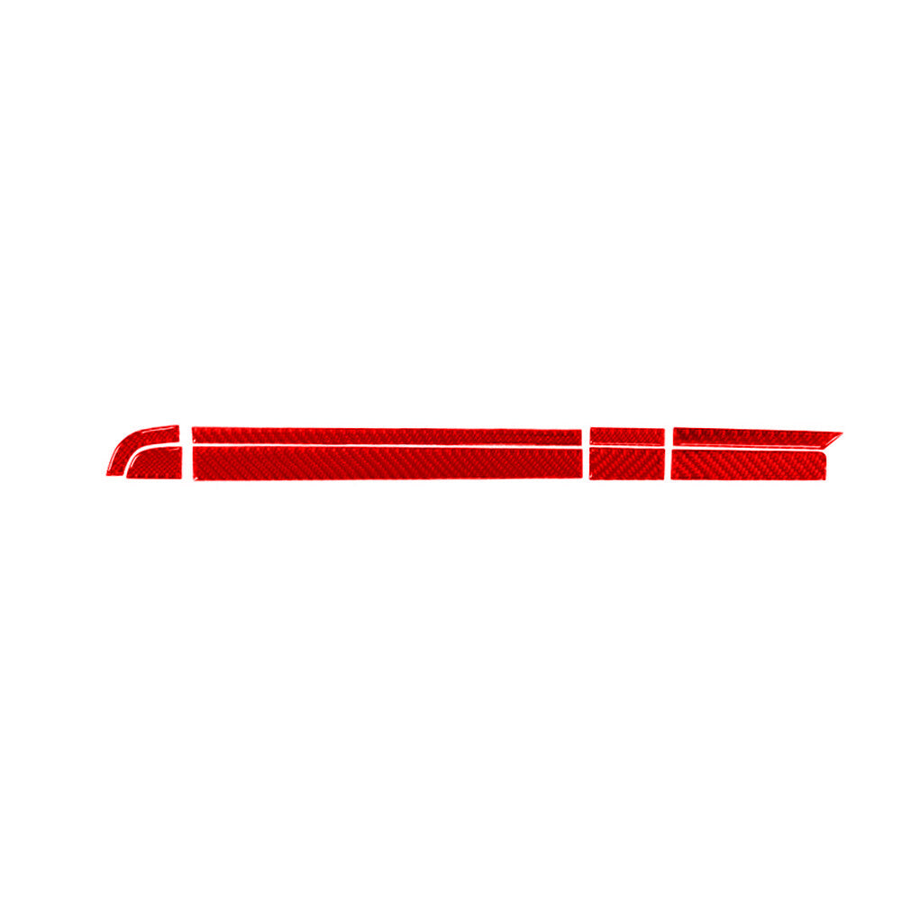 Red Carbon Fiber Interior Passenger Strip Cover Trim for Porsche 718 2016-2022