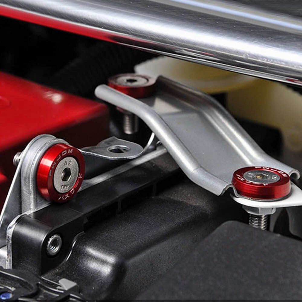 20X Red JDM Billet Aluminum Fender/Bumper Washer/Bolt Engine Bay Dress Up Kit
