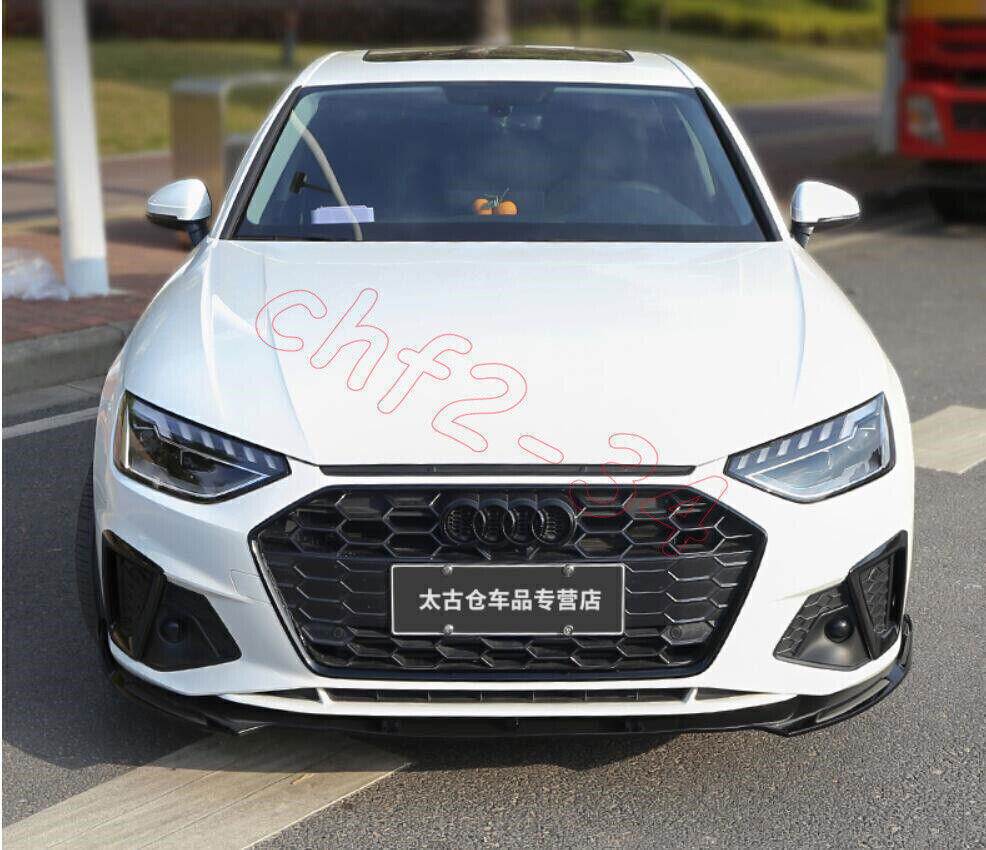 for Audi A4 S4 2020-24 ABS Glossy Black Front Fog Light Lamp Frame Cover Trim 2P