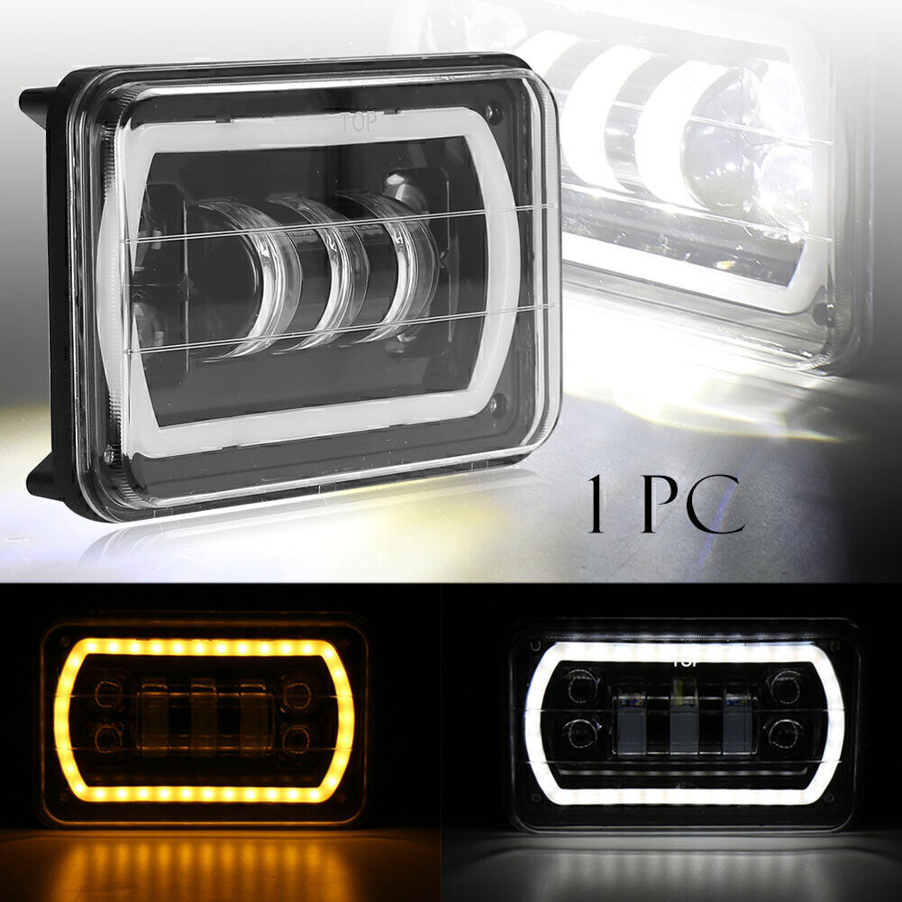 Waterproof 6 LED Headlights Hi-Lo Beam DRL lamp Fit for Kenworth for Peterbilt 357 379