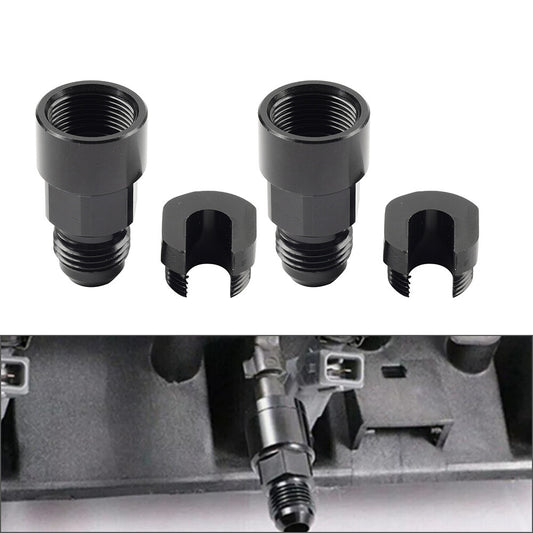 6AN Male to 3/8 Quick Disconnect EFI Fuel Rail Adapter Fitting For GM LS