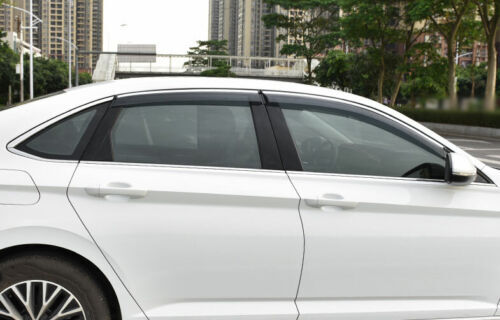 Silver for Volkswagen for Jetta Mk7 ABS 2019-2021 Window Visor Sun Rain Guard Shade