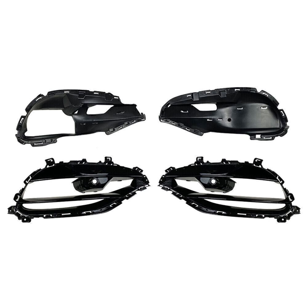 1Set Front Bumper Fog Lamp Grille Trim for Mercedes-Benz A-Class W176 2016-2018