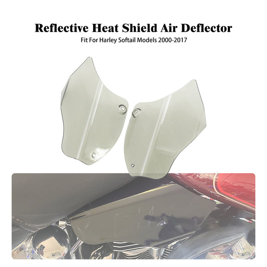 Smoke Saddle Heat Shield Air Deflectors Fit for Harley Softail Fat Boy 2000-2017
