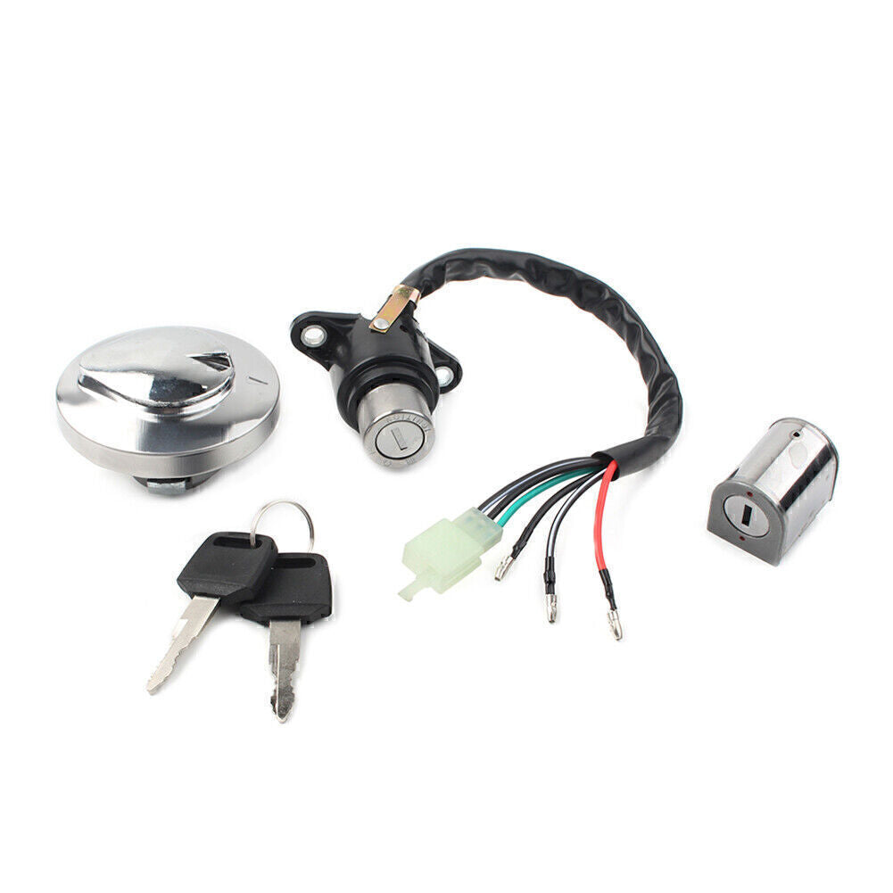 Ignition Switch Fuel Gas Cap Helmet for Seat Lock Key Set Fit for Honda Rebel 250 CMX250