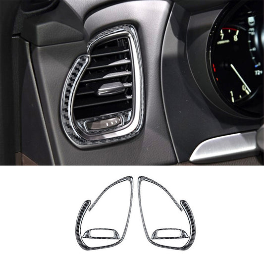 4Pcs Carbon Fiber Dsahboard Air Vent Outlet Cover Trim for Mazda CX-9 2016-2022