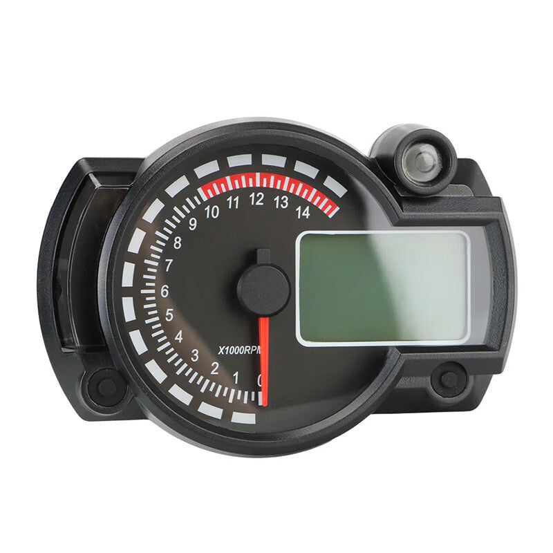 Motorcycle Odometer Speedometer 7 Colors achometer Fuel Meter LCD Digital Kit