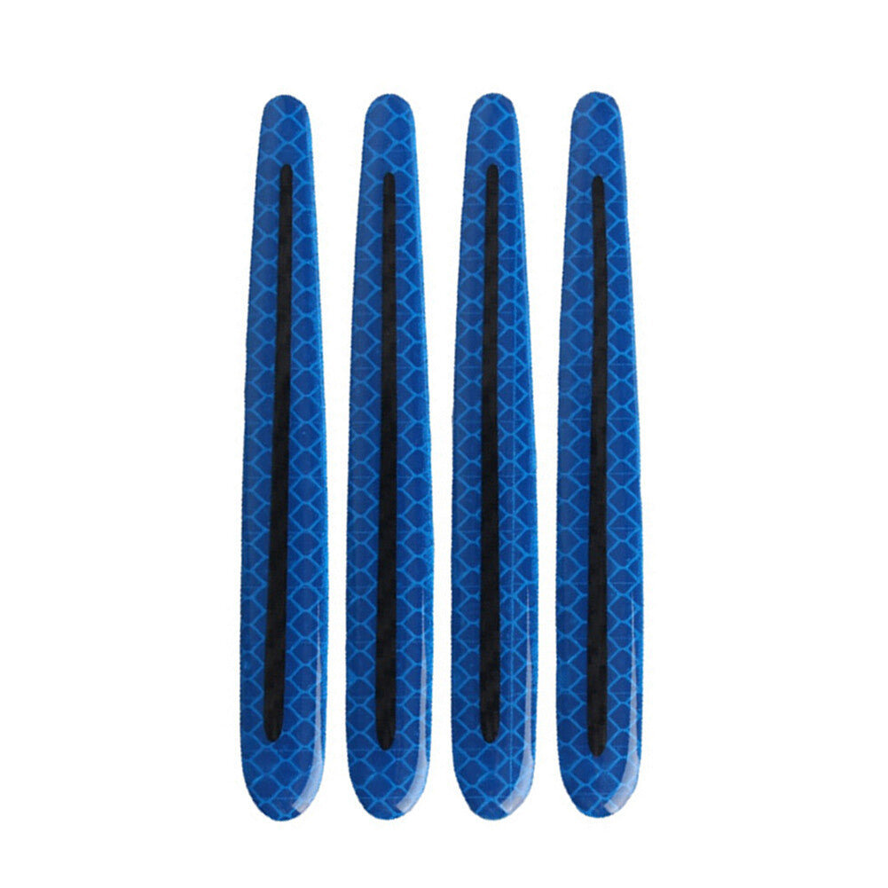 Carbon Door Handle Reflective Sticker Scratches Protection Car Universal Blue