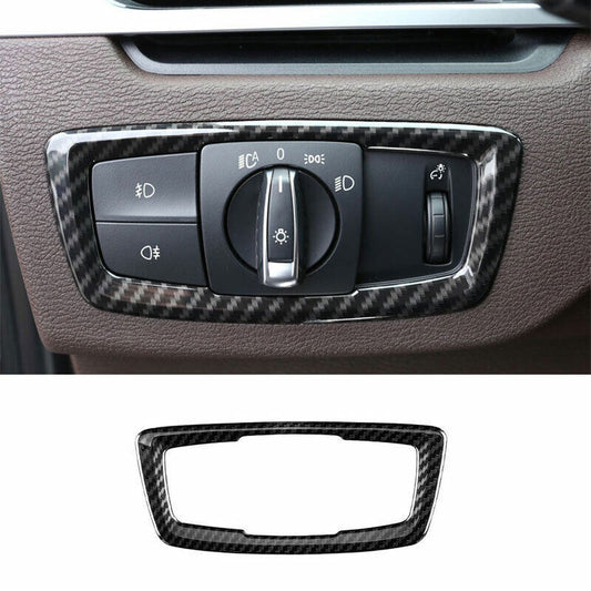 Fit for BMW X1 F48 2016-2022 ABS Carbon Fiber Function Control Button Frame Trim