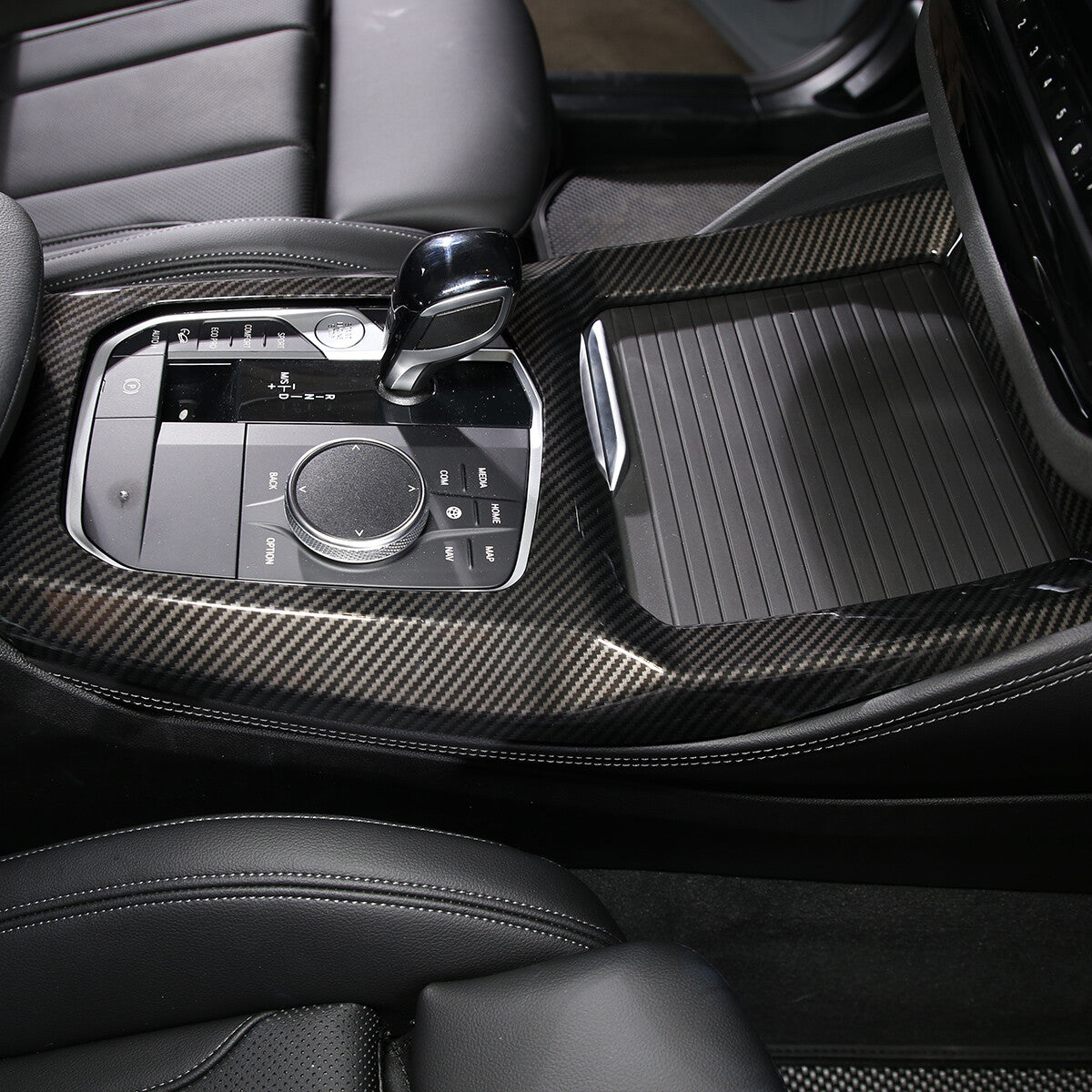 ABS carbon fiber central control motion mode button cover for Corvette C8 20-24