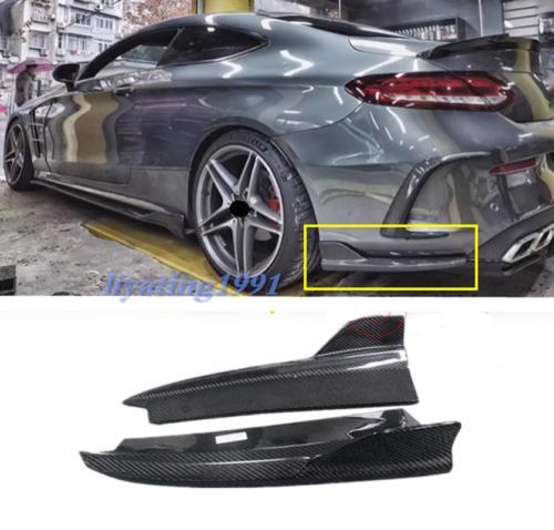 Suitable for Mercedes-Benz C63S AMG Coupe 2015 - 22 Dry Carbon Rear Bumper Side Lips