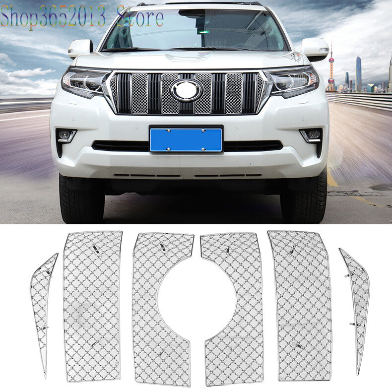 Front Mesh Grille Grill Grid Inserts Insect Net for Toyota Prado Fj150 2018-2021