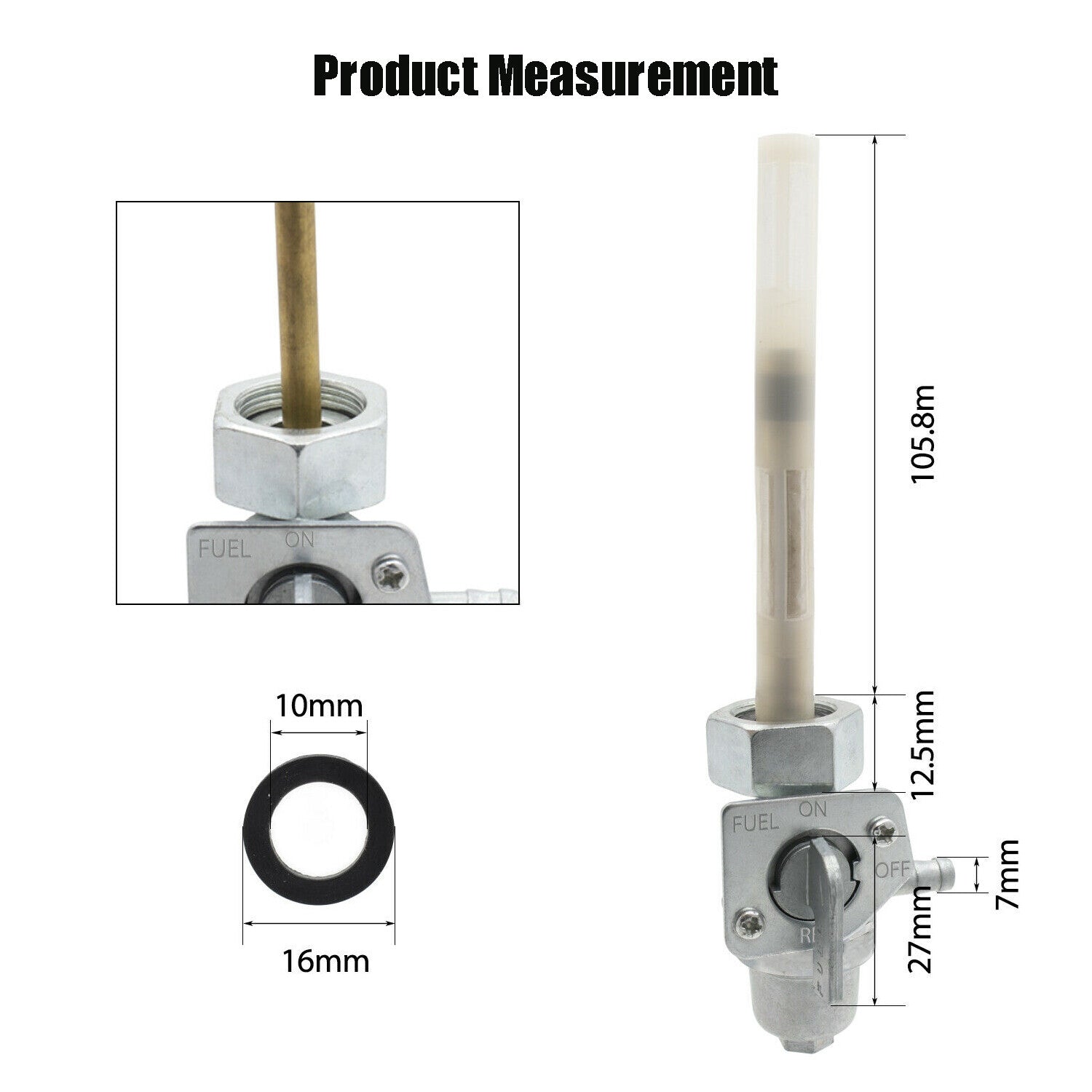 fit for Honda XL250R XR250L XL350R Petcock Fuel Tank Switch Valve