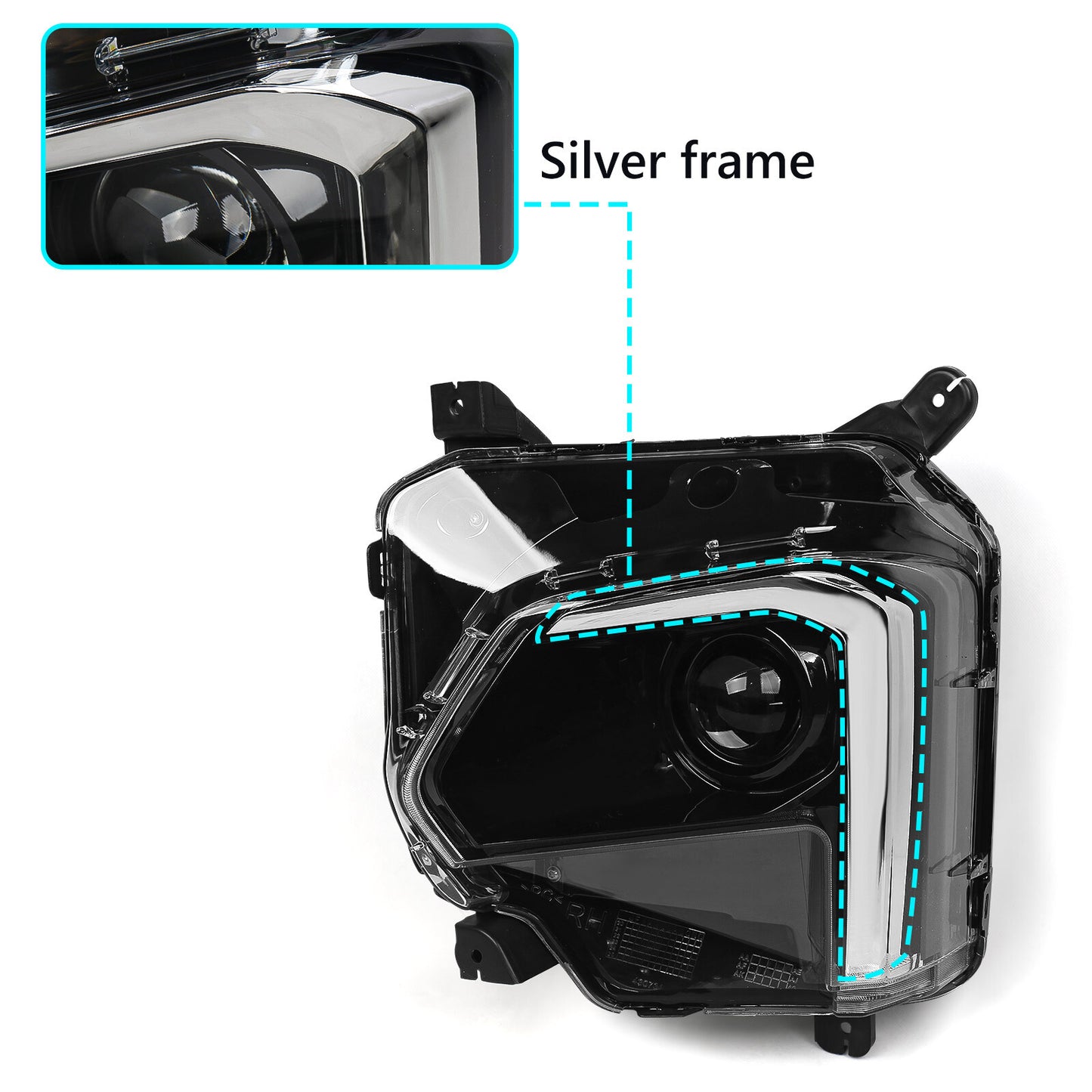2P for 2022-2023 for Chevrolet Traverse with LED DRL headlights for driver and passenger.