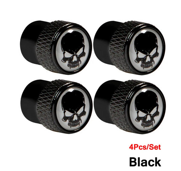 4-piece car tire valve cover rod air dust cover dustproof black rocket for Subaru for Saab