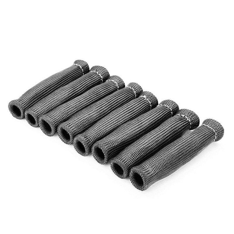 Car Cord Heat Shield Thermal Cover Fiberglass Insulator Spark Plug Wire Boot BK