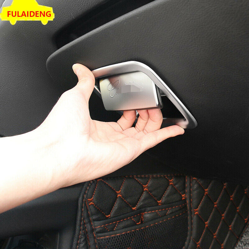 for Cadillac XT5 2016-2021 Silver for Co -pilot Storage Glove Box Handle Cover Trim