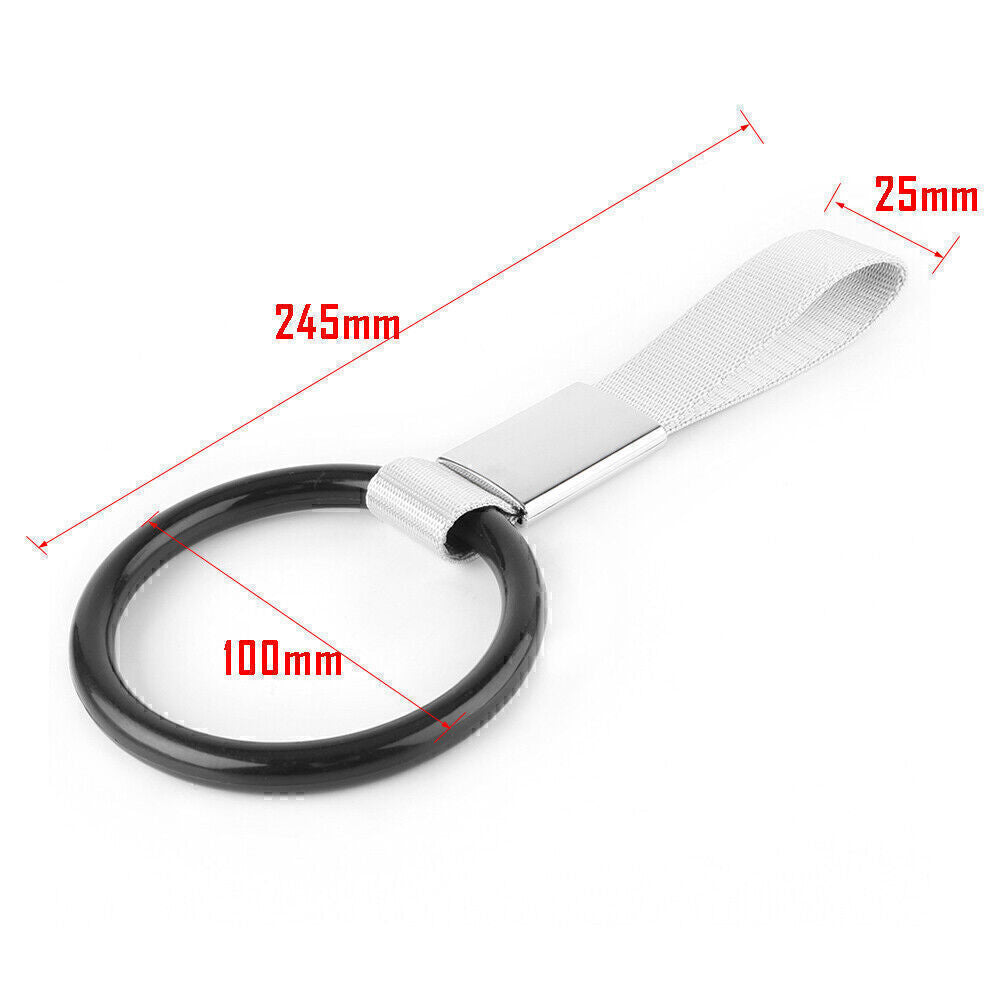Round Shape Red Tsurikawa Ring Subway Train Bus Handle Strap Hanging Charm Drift