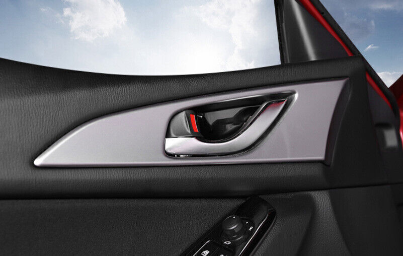 for Mazda 3 Axela 2017-18 ABS Matte Silver Inner Door Panel Frame Cover Trim 2X
