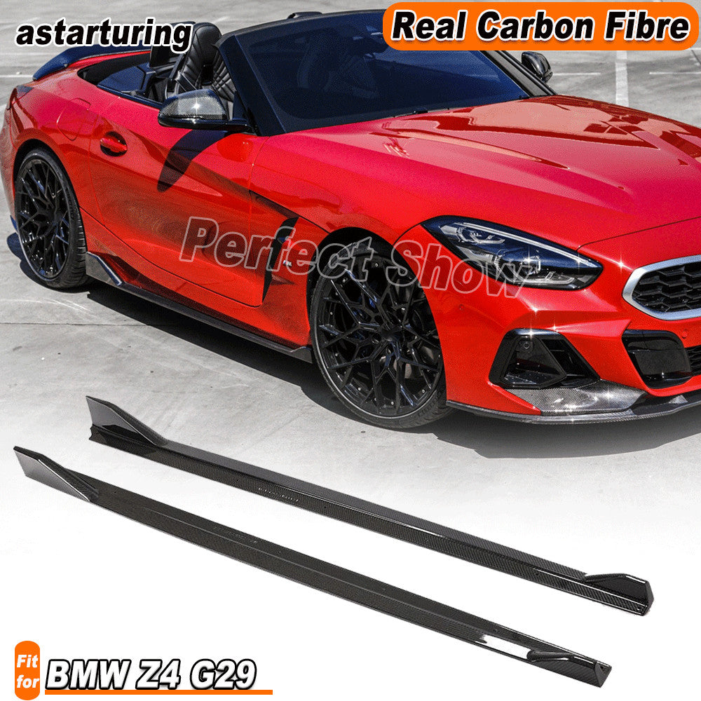 Fit for BMW Z4 G29 2019-2021 REAL CARBON Side Skirts Extension Lip Panel Spoiler