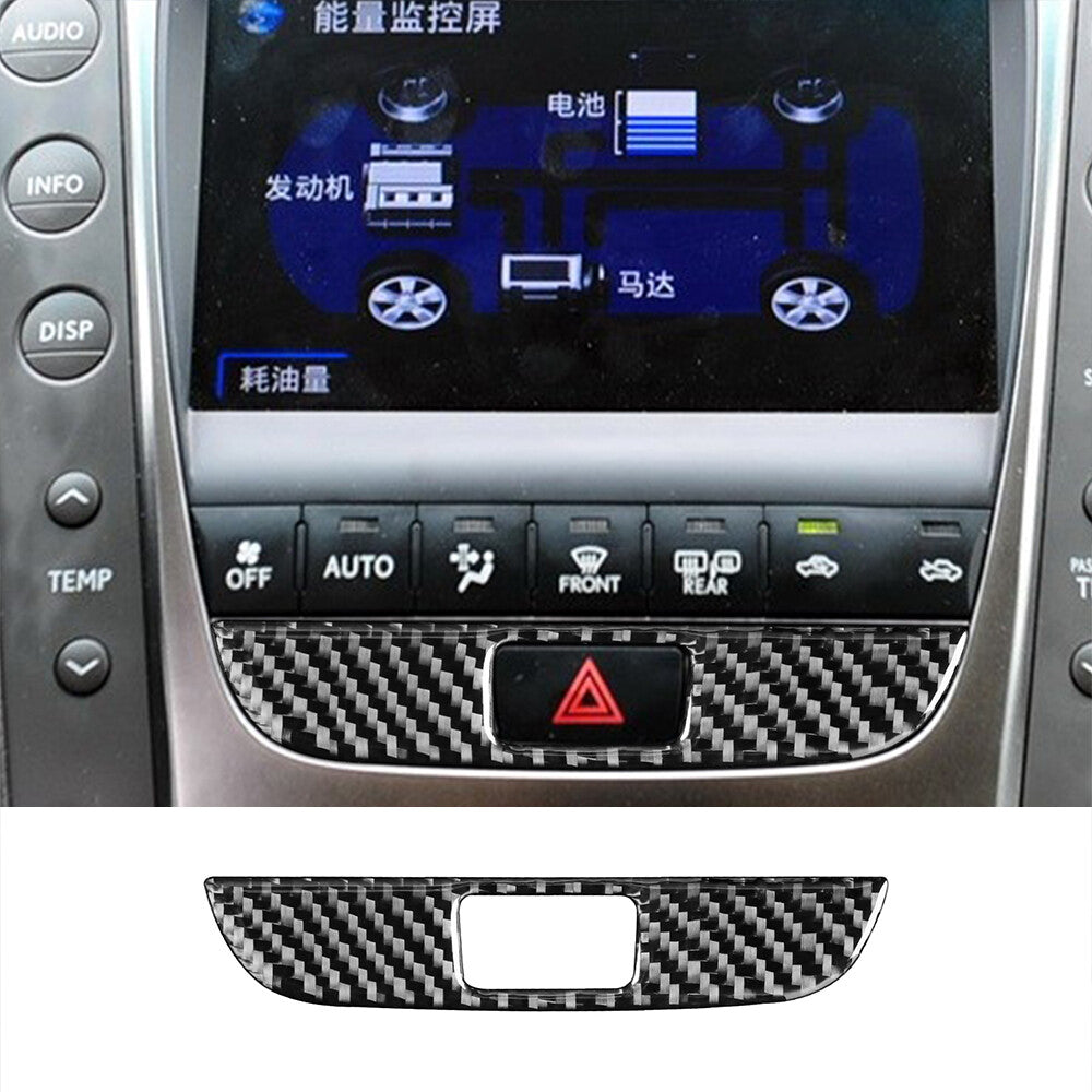 Carbon fiber emergency flasher button panel cover trim suitable for LEXUS GS 2006-2011