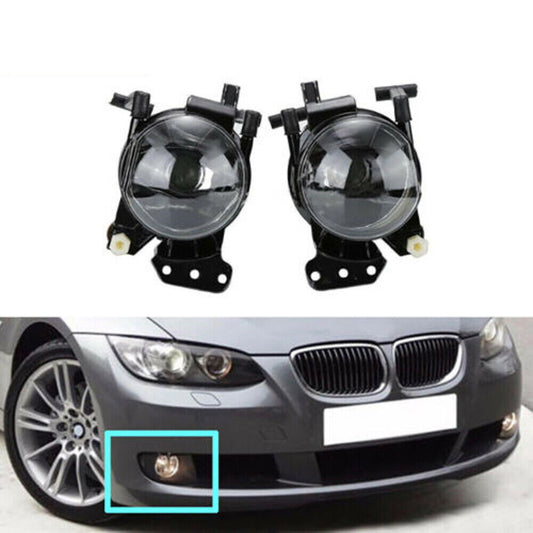 2x Front Fog Lights Lamps Housing Clear Fit for BMW E60 E61 E63 E46 X3 325i 525i
