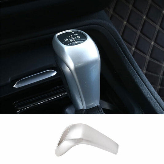 for BMW X1 F48 2016-2019 ABS Silver Gear Shift Knob Shifter Lever Cover Trim 1X