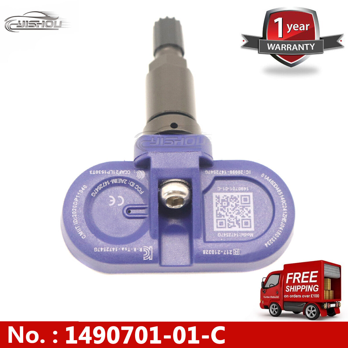 1490701-01-C Bluetooth TPMS Sensor for Tesla Model 3, Y, S, X (2020-2022)
