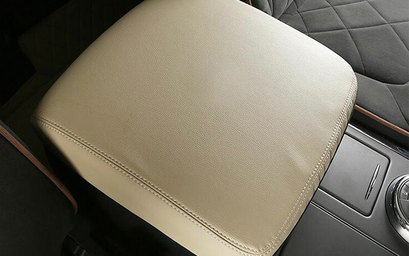 for Nissan Armada Y62 2017-2020 Beige Leather Middle Console Armrest Box Cover