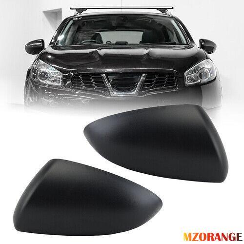 2¡Á for Nissan Dualis Qashqai J10 07-14 Caps Rear View Mirror L+R Grit Black
