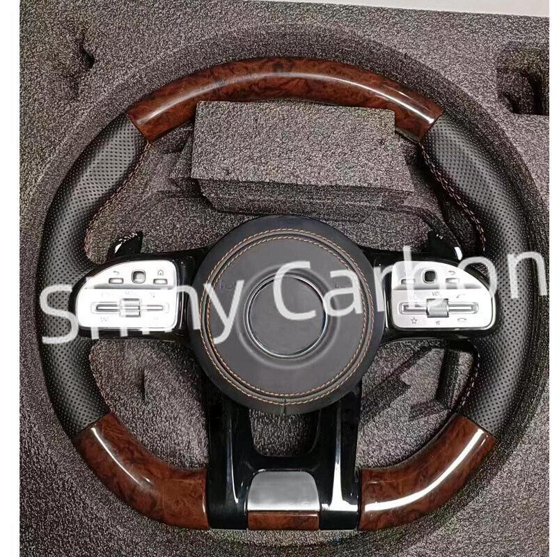 Upgraded wood-grain steering wheel suitable for Mercedes -AMG C63 E63 G63 S63 CL63 GT