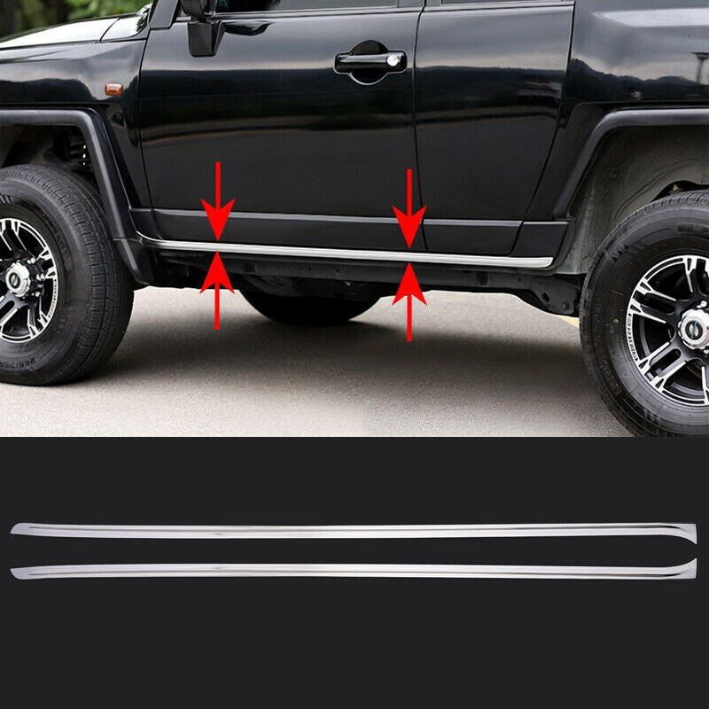 Chrome Steel Side skirts Body Side Molding Trim for Toyota FJ Cruiser 2007-2021