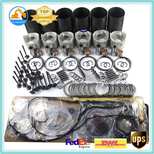 Engine Rebuild Overhaul Kit STD for Komatsu PC200-5 PC220-5 S6D95 6D95L S6D95L-1