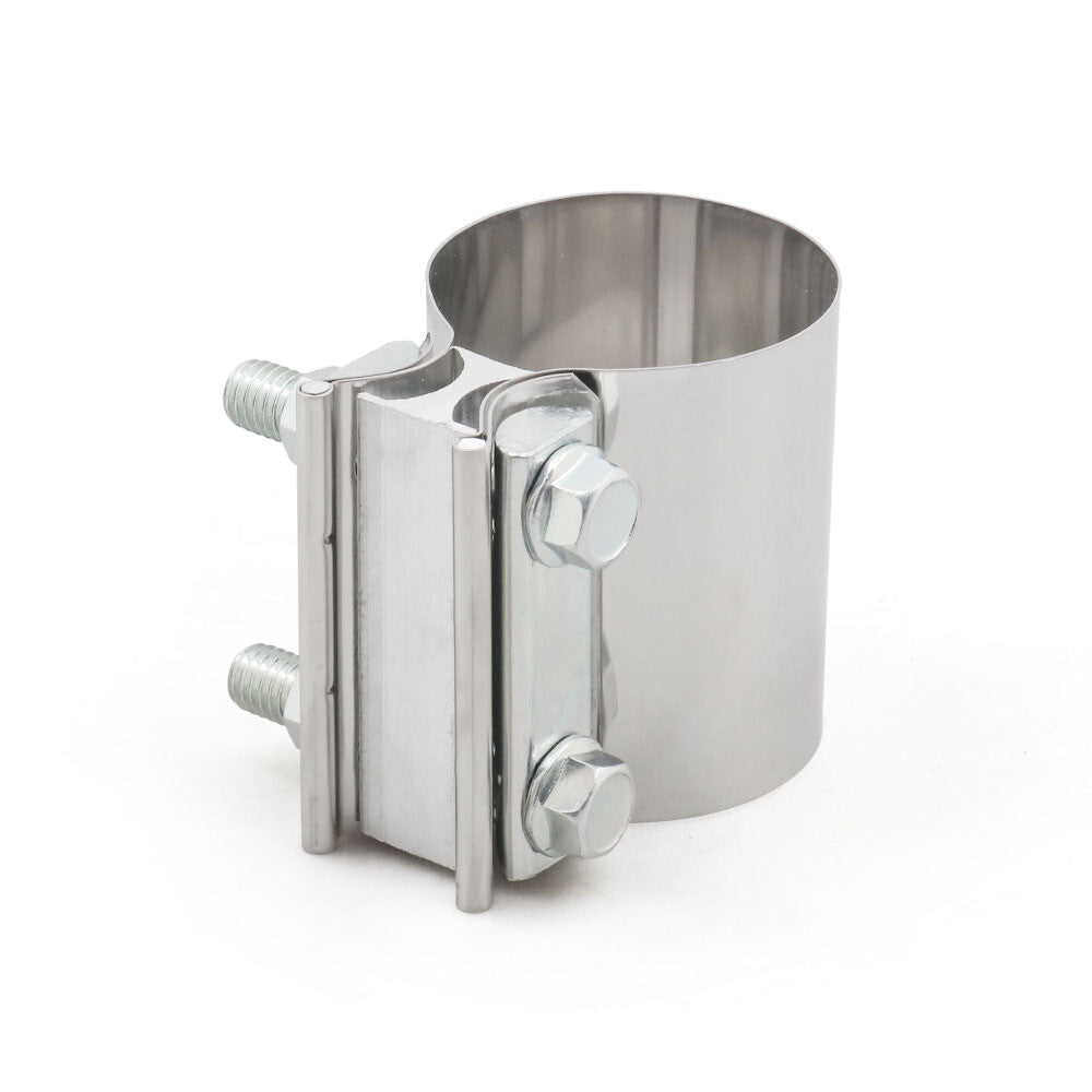 2-Piece Exhaust Clip 5-inch Butt Connector Exhaust Pipe Muffler Clip with Connection