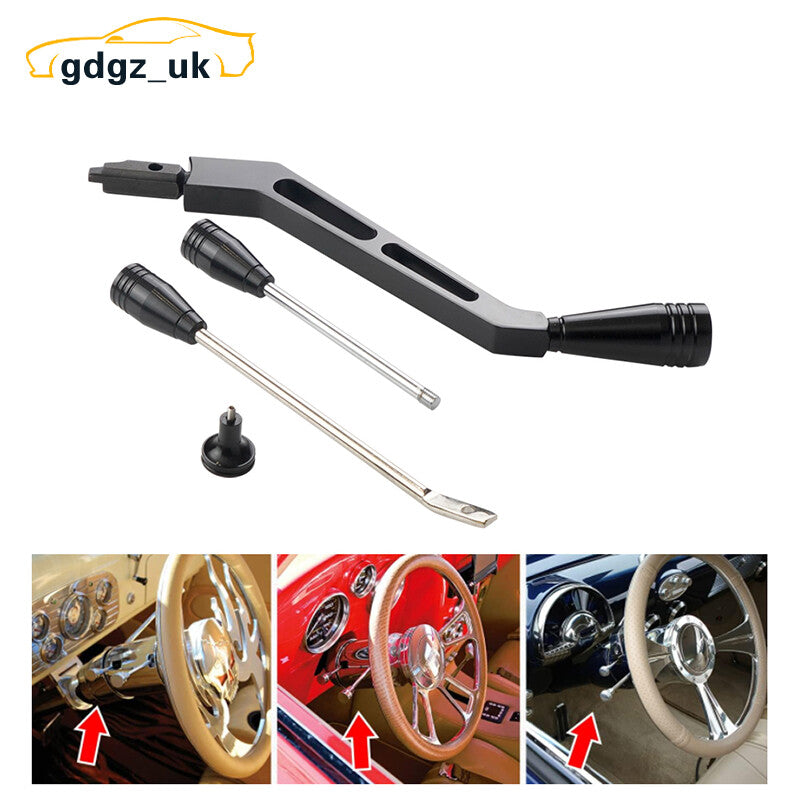 Black Shifter Lever Turn Signal Lever Hazard Boots Tilt Kit for GM Column 67-94