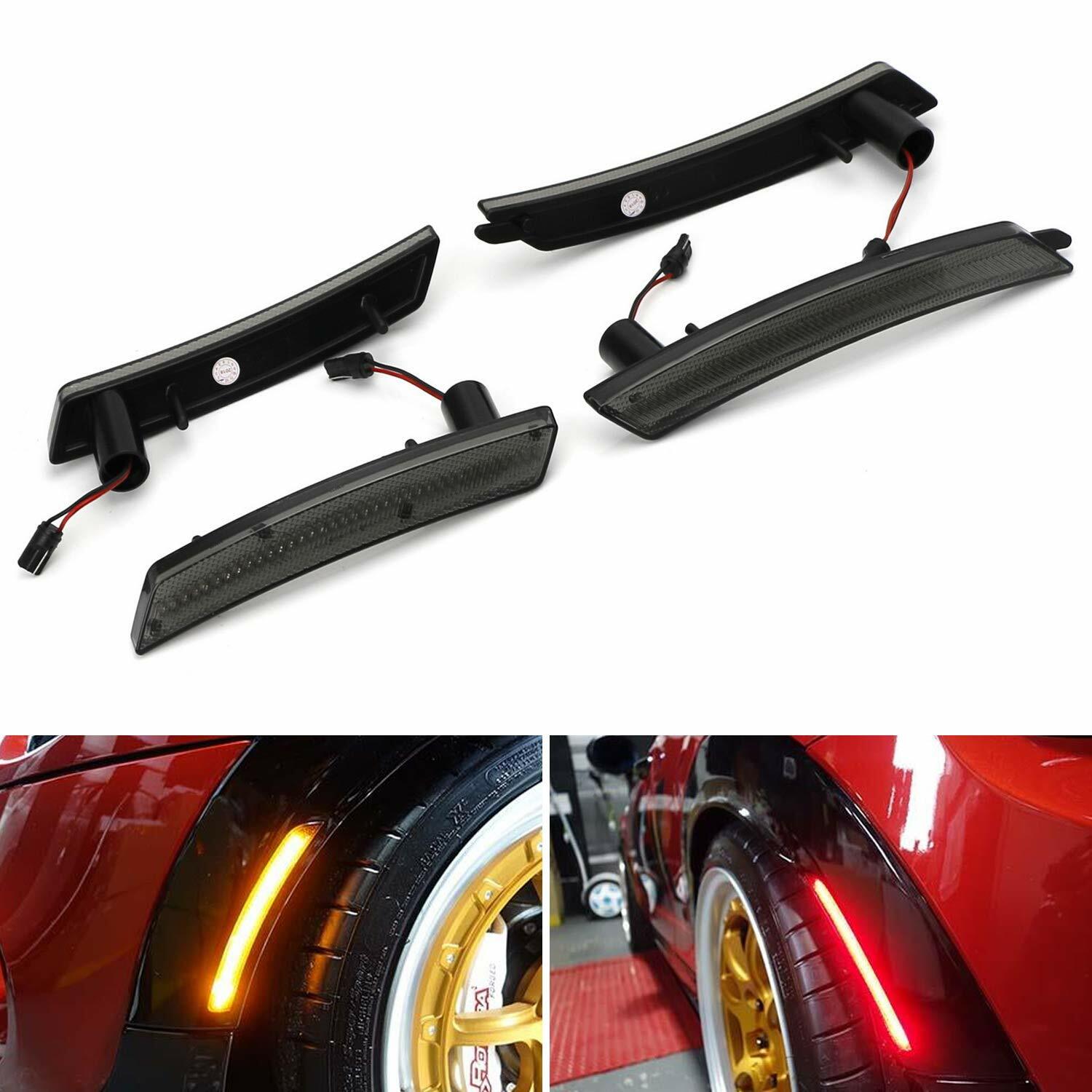 Smoked Lens Amber/Red Full LED Side Marker Light Kit for 2007-13/14 for Mini Cooper