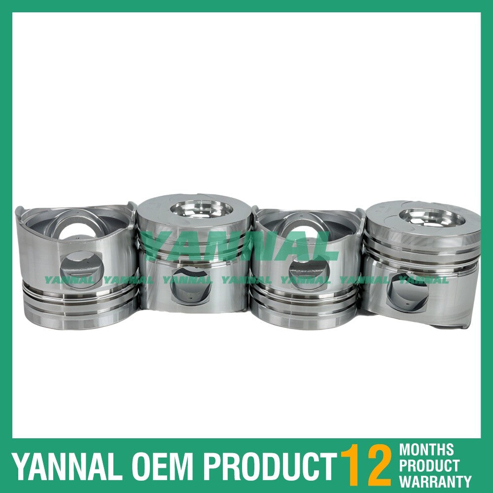 4 Piston standard size 102 mm for YUNNEI YN38GBZ excavator diesel engine