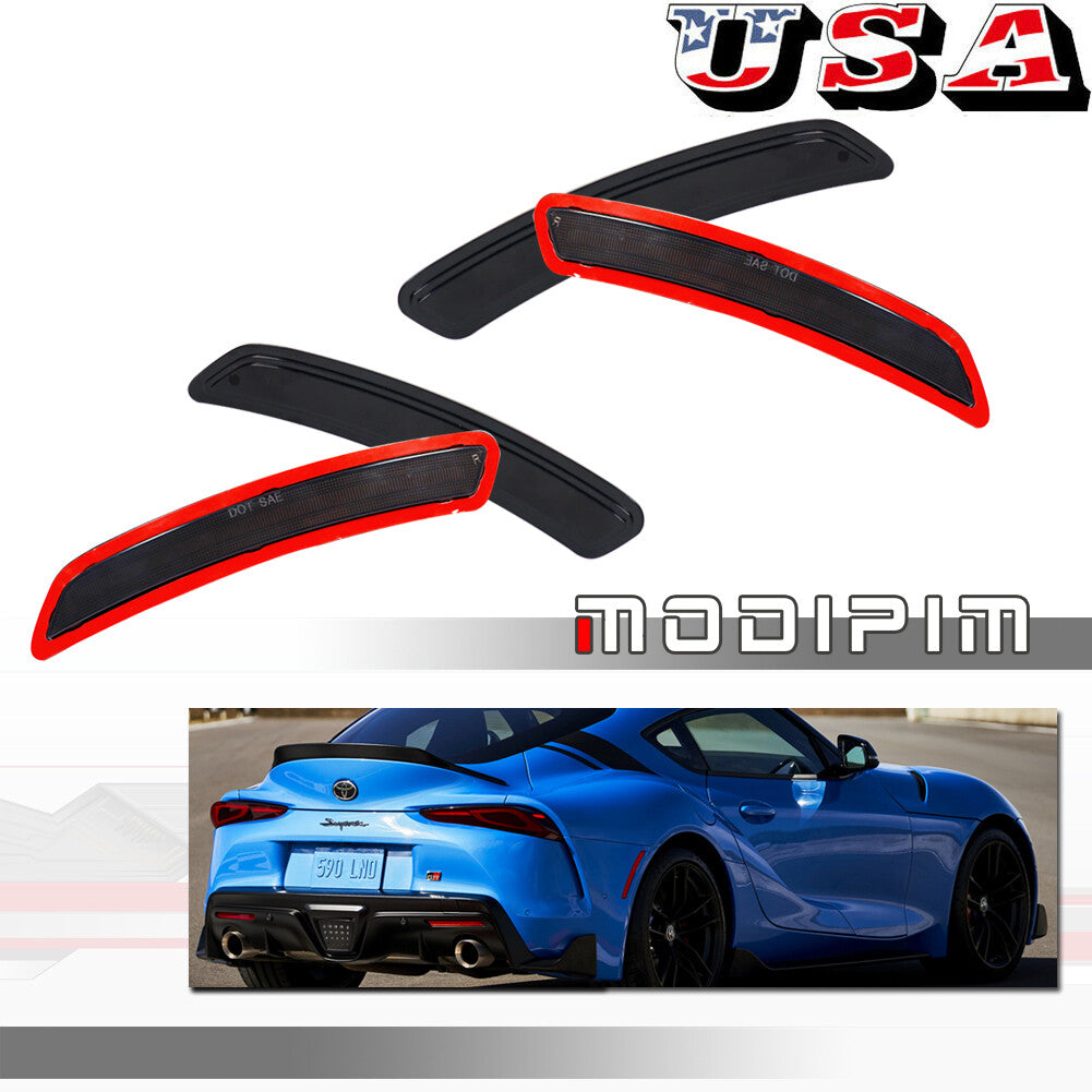 Black front and rear lens markers, 2-in-1, suitable for 2020-22 for Toyota GR Supra.