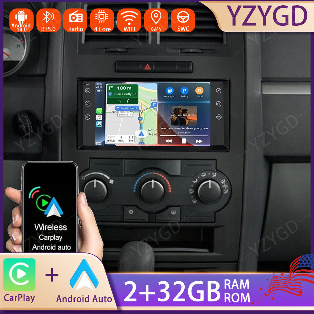 for Dodge for Charger 2008-2010 7 Android 14 Apple Carplay Car Radio BT GPS Screen